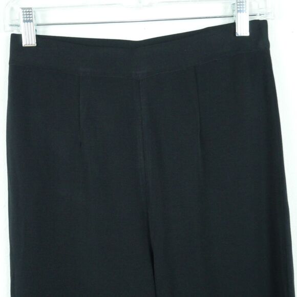 Misook XS Pants Black Pull On Knit Career Modern Minimal Trousers Office Capsule - Picture 2 of 5